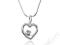 SREBRNE SERCE Z CYRKONIĄ I ŁAŃCUSZKIEM p925-ADEART