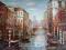 Wenecja,pejzaż,szpachla,obraz olejny,60x90cm,ARTE