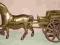 FIGURKA KOŃ Z WOZEM MOSIĘŻNA ANTYK MOSIĄDZ #905