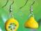 CYTRYNY połówki, modelina kolczyki wiszące