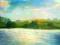 Spokojny pejzaż znad jeziora - 27x34