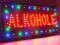 ALKOHOLE BAR BANER REKLAMA LED NEON SZYLD