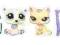 Littlest Pet Shop 1821 1822 Miś polarny Kotek WAWA