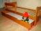 Łóżko JAŚ drewniane dla dziecka z boczną barierką