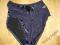 Figi Granatowe L/42/12 Koronka Połysk Majtki