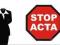 STOP ACTA !! NAKLEJKA 20x10cm HQ Anonymous - HIT!!