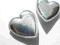 SREBRNA KOLEKCJA  Puszyste  serca - SREBRNE , A-23