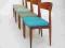 4 x tekowe krzesło. DANISH MODERN. Multicolor