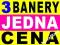 GOTOWE WZORY 3 BANERY JEDNA CENA baner reklama led