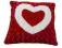 Walentynki Poduszka Pluszowa Białe Serce 44x44