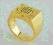 Vogue 18K Yellow Gold Filled Men's Ring #9,- 8.1g!