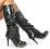 wenecjasexy BAJECZNE KOZAKI Z RÓŻĄ is001 BLACK 37