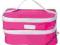 KOSMETYCZKA Z DWOMA PRZEGRÓDKAMI różowa