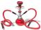 Duza shisha Pączek 30cm czerwona fajka wodn 2 węże