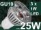 GU10 3 POWER LED 3,5W 90st! gw.24M modelNOX ZIMNA