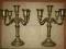 Dwa używane 5-ramienne świeczniki