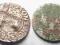 Dwie stare zniszczone monety srebrne