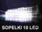 DEKORACJA ŚWIETLNA SOPLE 10 LED WODOSPAD NIEBIESKI