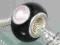 Szklany koralik modulowy CZARNY BLACK charm nr18