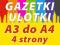 ULOTKI GAZETKI A3 - A4 5000 szt / 4 str KOLOR 135g