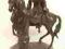 Rzeźba brązowa para na koniu koń antyki antyk