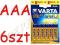 Bateria AAA VARTA ALKALICZNA LongLife LR3 6sztuk