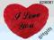 DUŻE PLUSZOWE SERDUCHO I LOVE YOU, SUPER PREZENT