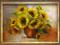 KWIATY SŁONECZNIKI SYGNOWANY 60X90 OGROMNY