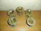 zestaw kielichy i podstawki do świecznika mosiądz