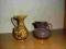 dwa dzbanuszki ozdobne