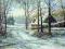 ! M.Szczepaniak 'Leśniczówka zimą'  80x50cm