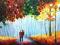 Olejny obraz____ Spacer zakochanych___ 90/60 cm