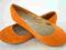 L05 SKÓRA # ORANGE__ Baleriny ___ # SALE 50%__ r38