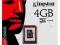 KINGSTON SECURE DIGITAL MICRO SDHC SDC4/4GBSP