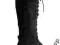 OFICERKI  MILITARY SZNUROWANE DŁUGIE CZARNE 38
