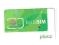 Ramka PLUS GSM internet nowy wzór USIM LTE zielona