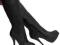 ZABÓJCZE HIGH 14cm PLATFORMY EKO SKÓRA  BLACK 39