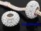 BIALY KORALIK MODULOWY Z KRYSZTALKAMI SWAROVSKI