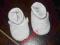 Białe paputki buciki domowe PRIMARK 0 - 3 M