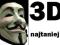 Maska 3D jedyna, Vendetta, Anonymous, Stop ACTA +.