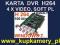 KARTA DVR H264 4 X VIDEO, OPROGRAMOWANIE PL