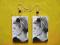 Kolczyki Brigitte Bardot decoupage hand made
