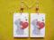 Kolczyki Me To You 2 decoupage handmade Walentynki