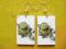 Kolczyki Żaba Kermit decoupage handmade Walentynki