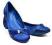 Satynkowe balerinki z cekinem ! HC -88-77 blue 38