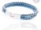 bransoletka rzemień naturalny skórzana niebieski