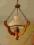Stara orginalna lampa drewno szkło - Niemcy