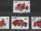 Stare wozy strażackie - 4 znaczki - Kuba