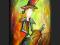 A.Karaś ___ 50/80 __ obraz olejny ___ ''Skrzypek''
