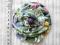 rękodzieło broszka kwiat kwiatki tkanina